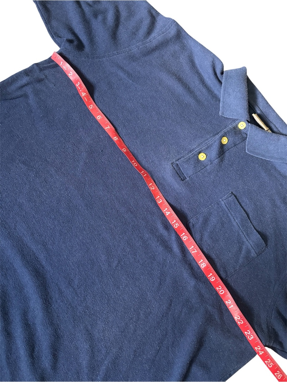Vintage Woolrich Navy Blue Knit Polo Short Sleeve Shirt Mens XL Chest Pocket - Picture 4 of 5